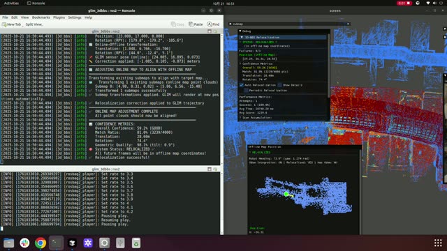 GLIM mapping with relocalization in a shopping mall